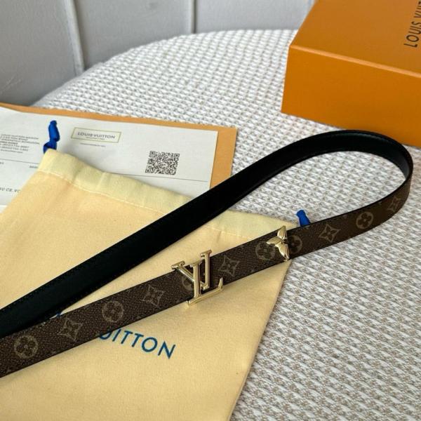LOUIS VUITTON Lv Pretty Lv 20mm Reversible Belt 