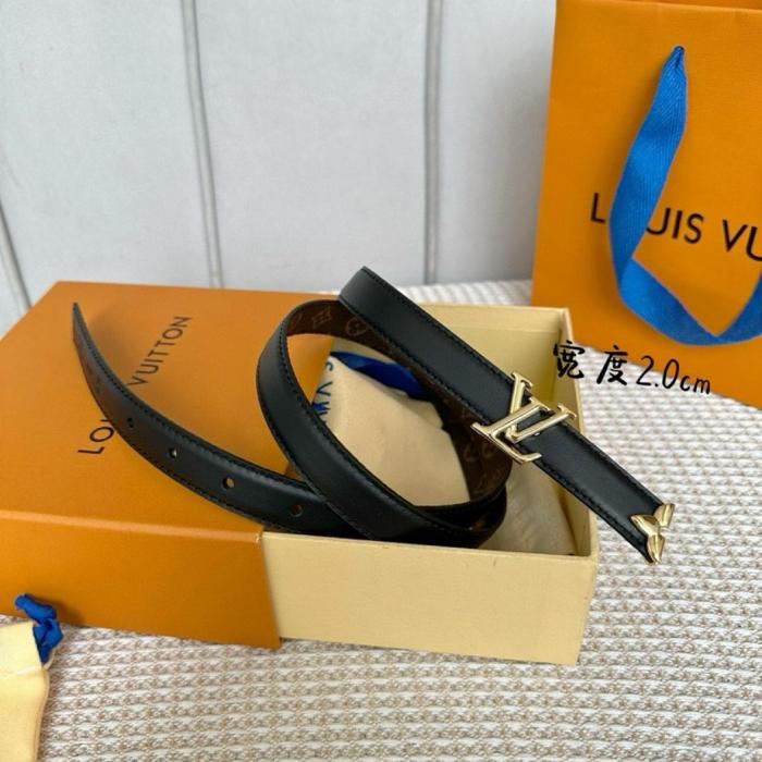 LOUIS VUITTON Lv Pretty Lv 20mm Reversible Belt 