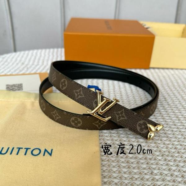 LOUIS VUITTON Lv Pretty Lv 20mm Reversible Belt 