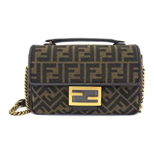 FENDI Baguette Calfskin Detail Baguette Bag, Portable Crossbody Bag, Shoulder Bag Medium Women's Brown 8BR793-AKBZ-F1EM3 L24cm W7cm H14.5cm