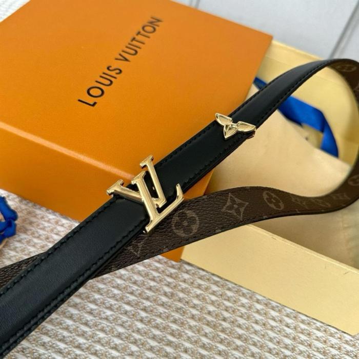 LOUIS VUITTON Lv Pretty Lv 20mm Reversible Belt 