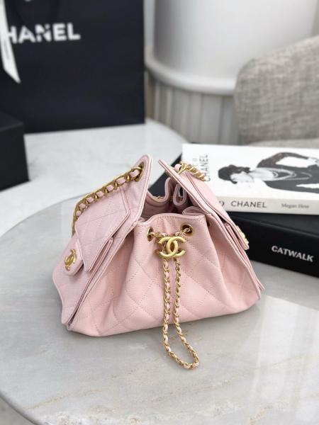 CHANEL 25Bag Cow Leather Hippy Bag Shoulder Bag Mini Women's Light Pink AS5631-B20304-NH620 L22*W12.5*H20 cm