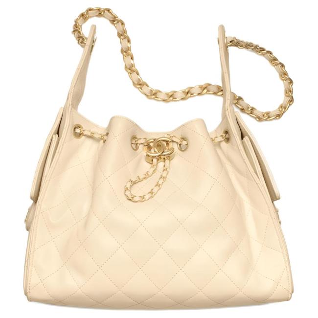CHANEL 25Bag Grain Calfskin Shoulder Bags Small Women's Beige AS5293-B20304-U8372 L30*W14*H26 cm