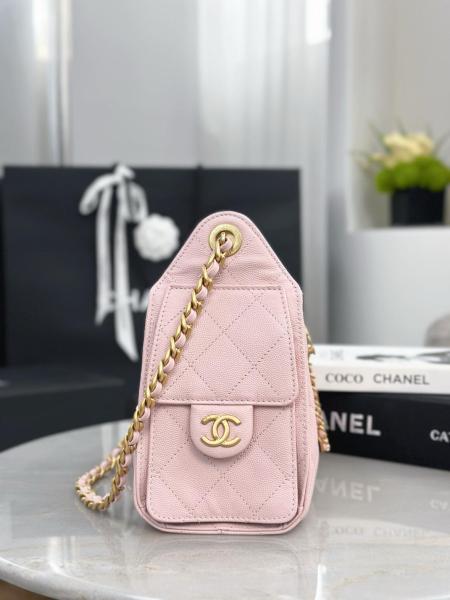 CHANEL 25Bag Cow Leather Hippy Bag Shoulder Bag Mini Women's Light Pink AS5631-B20304-NH620 L22*W12.5*H20 cm