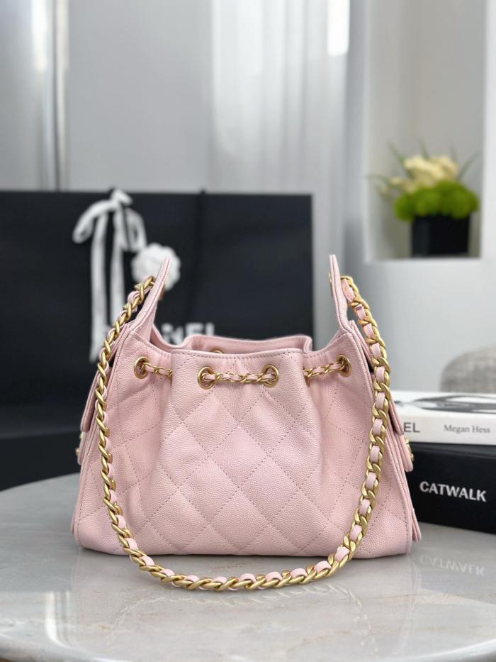 CHANEL 25Bag Cow Leather Hippy Bag Shoulder Bag Mini Women's Light Pink AS5631-B20304-NH620 L22*W12.5*H20 cm