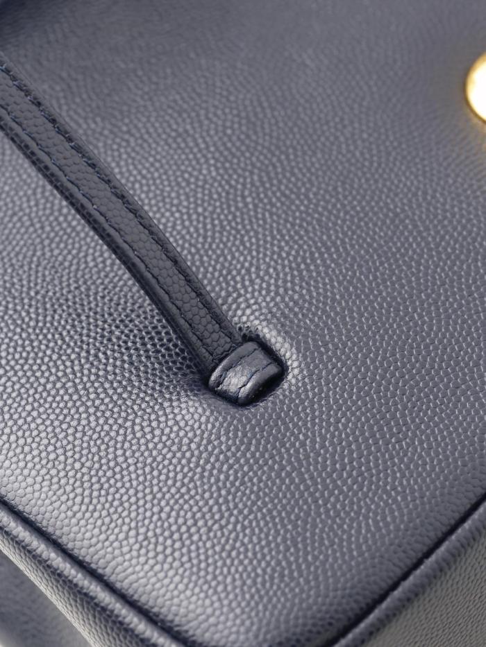 CHANEL Grain Embossed Calfskin Leather & Gold Metal Flap Bag Shoulder Bag Small Women's Dark Blue AS6130-B23483-U2366 L22*W7*H15 cm