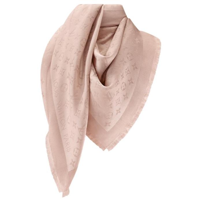 LOUIS VUITTON Original Design Silk Shawls Unisex Pink M79495 142.5*142.5CM