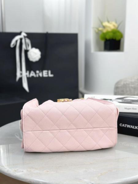 CHANEL 25Bag Cow Leather Hippy Bag Shoulder Bag Mini Women's Light Pink AS5631-B20304-NH620 L22*W12.5*H20 cm