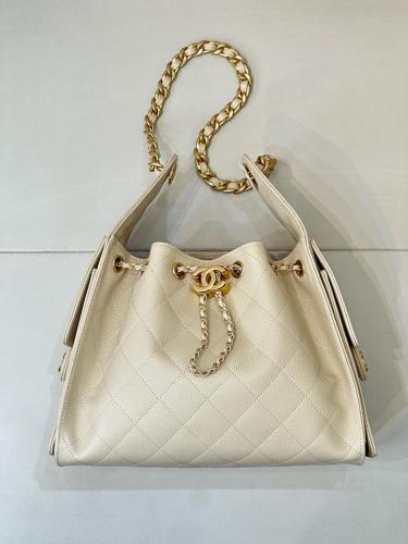 CHANEL 25Bag Grain Calfskin Shoulder Bags Small Women's Beige AS5293-B20304-U8372 L30*W14*H26 cm