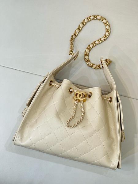 CHANEL 25Bag Grain Calfskin Shoulder Bags Small Women's Beige AS5293-B20304-U8372 L30*W14*H26 cm