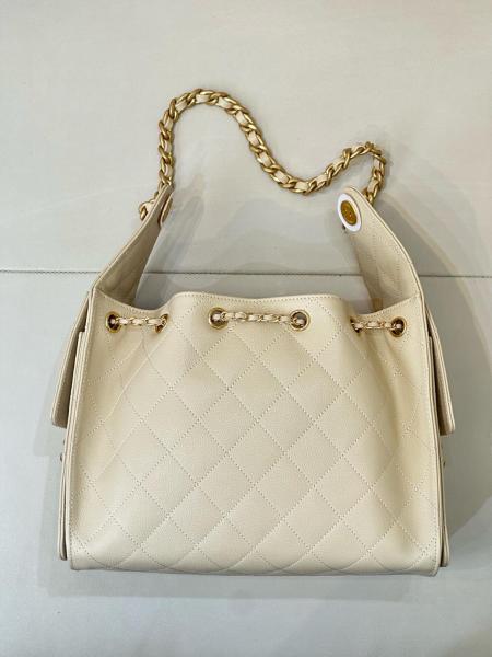 CHANEL 25Bag Grain Calfskin Shoulder Bags Small Women's Beige AS5293-B20304-U8372 L30*W14*H26 cm