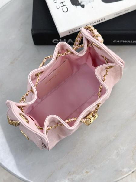 CHANEL 25Bag Cow Leather Hippy Bag Shoulder Bag Mini Women's Light Pink AS5631-B20304-NH620 L22*W12.5*H20 cm