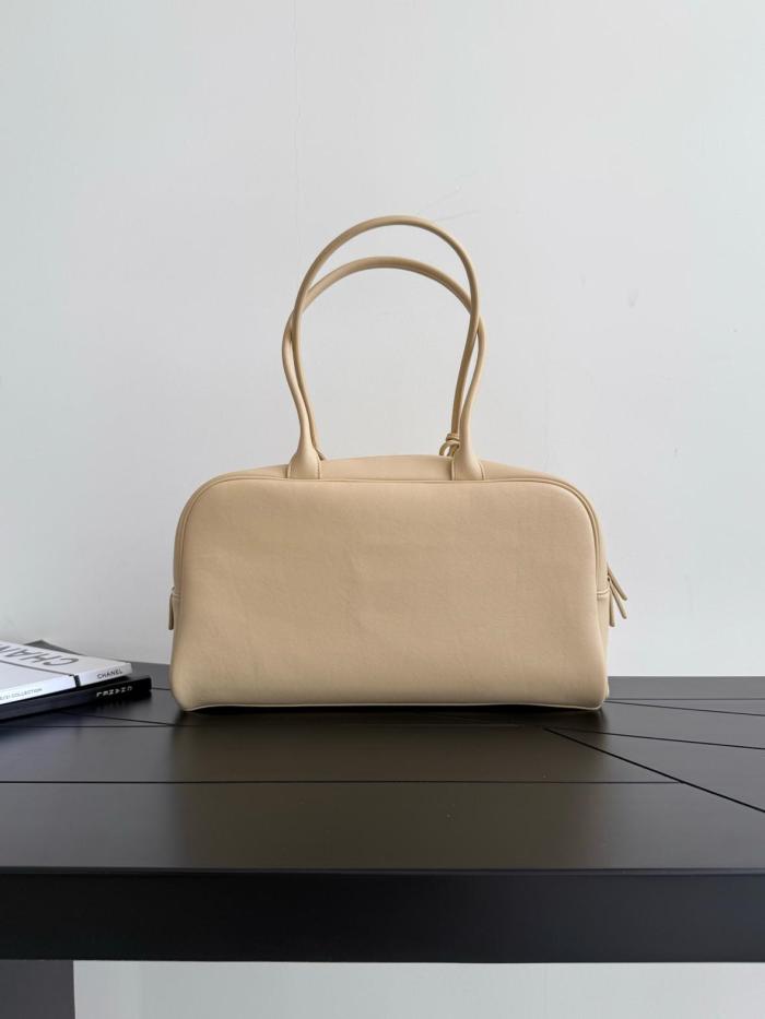 CHANEL Large Bowling Bag Calfskin & Gold Metal Shoulder Bags Large Women's Beige AS6211-B23874-U8372 L35.6*W12.5*H19cm