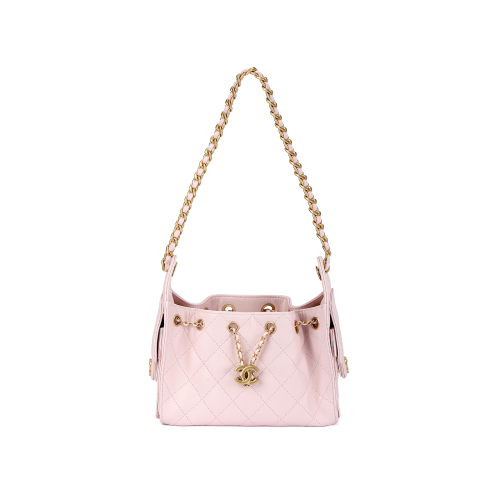 CHANEL 25Bag Cow Leather Hippy Bag Shoulder Bag Mini Women's Light Pink AS5631-B20304-NH620 L22*W12.5*H20 cm