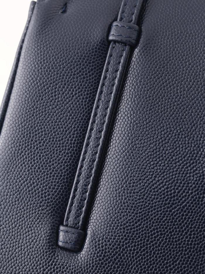 CHANEL Grain Embossed Calfskin Leather & Gold Metal Flap Bag Shoulder Bag Small Women's Dark Blue AS6130-B23483-U2366 L22*W7*H15 cm