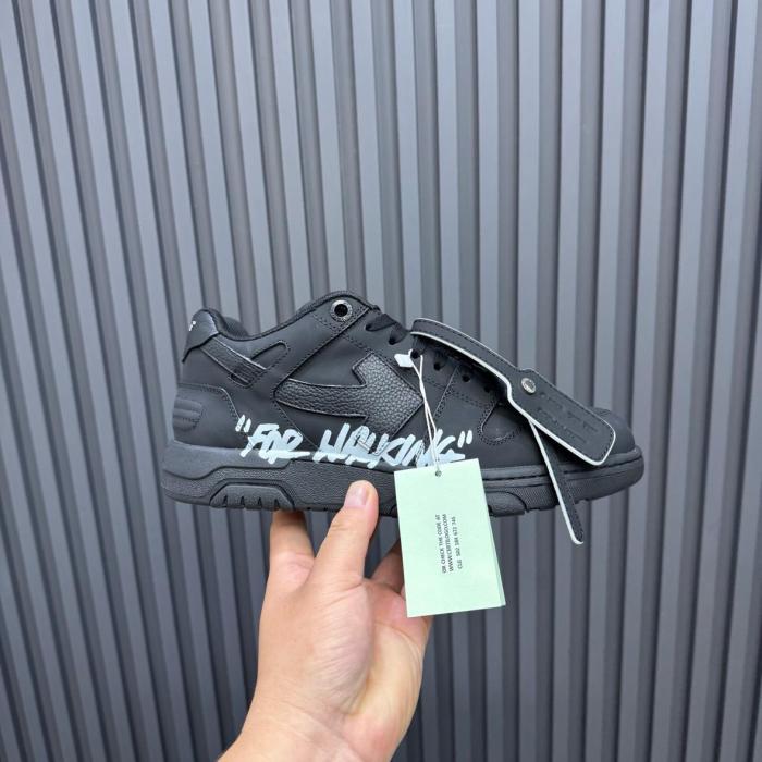 OFF-WHITE Out Of Office OOO Low Tops For Walking Black White