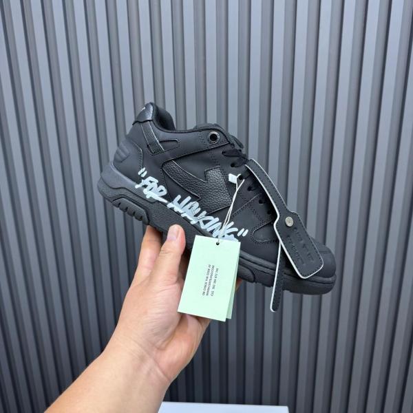OFF-WHITE Out Of Office OOO Low Tops For Walking Black White