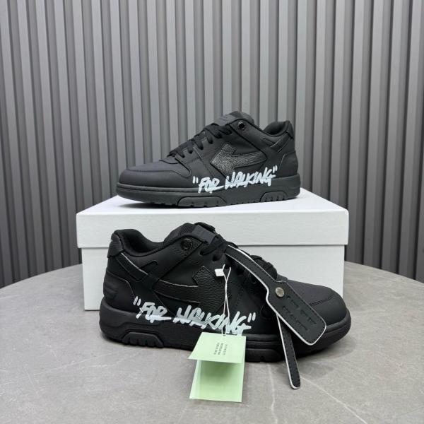 OFF-WHITE Out Of Office OOO Low Tops For Walking Black White