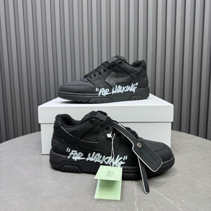 OFF-WHITE Out Of Office OOO Low Tops For Walking Black White
