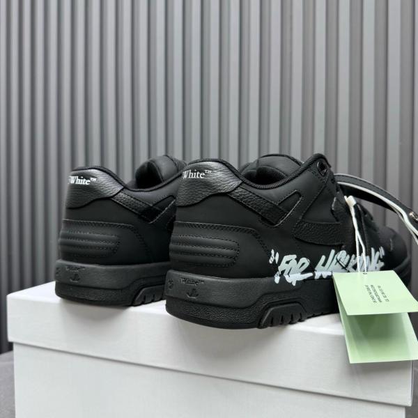OFF-WHITE Out Of Office OOO Low Tops For Walking Black White