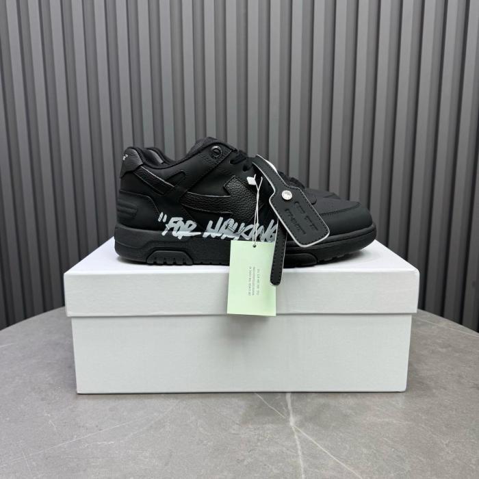 OFF-WHITE Out Of Office OOO Low Tops For Walking Black White