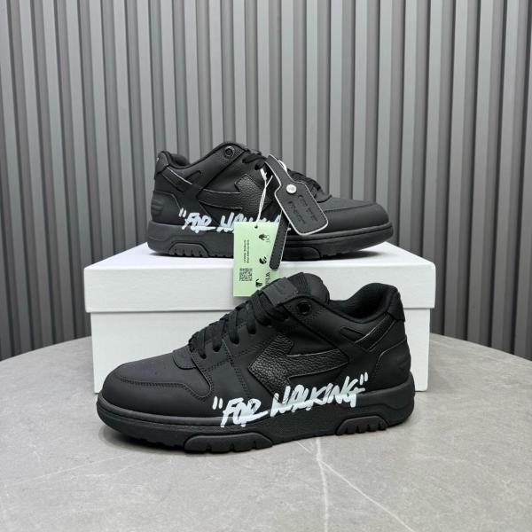 OFF-WHITE Out Of Office OOO Low Tops For Walking Black White