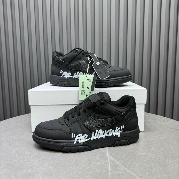 OFF-WHITE Out Of Office OOO Low Tops For Walking Black White
