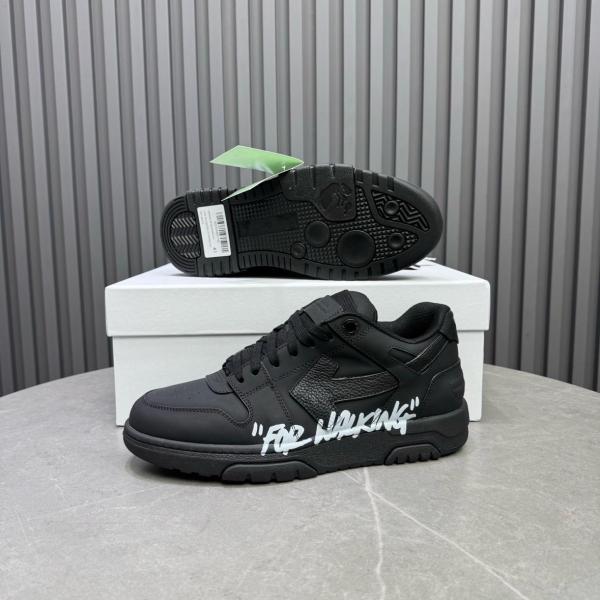 OFF-WHITE Out Of Office OOO Low Tops For Walking Black White