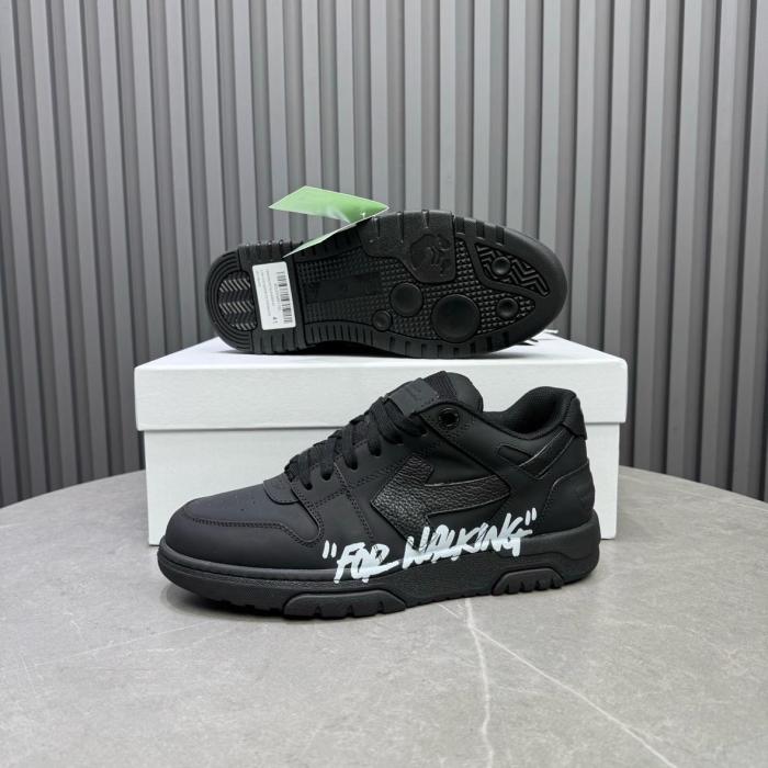 OFF-WHITE Out Of Office OOO Low Tops For Walking Black White