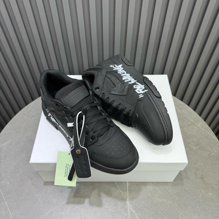 OFF-WHITE Out Of Office OOO Low Tops For Walking Black White