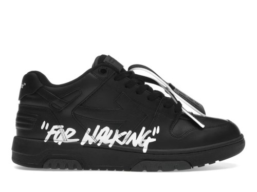 OFF-WHITE Out Of Office OOO Low Tops For Walking Black White