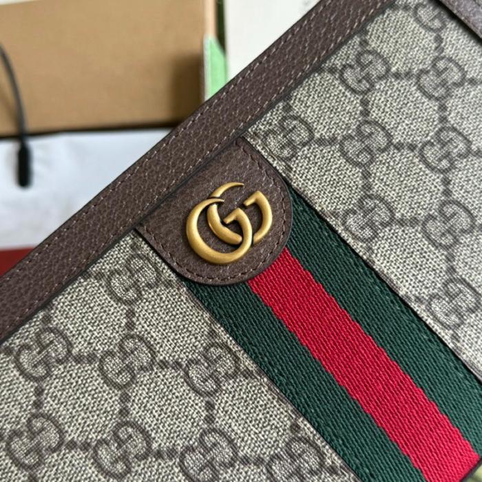 GUCCI Ophidia Canvas With Leather Travel Bag Women's Beige/Ebony 751610-96IWT-8745 L21*W4*H13 cm