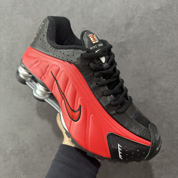 Nike Shox R4 University Red Black Metallic Silver