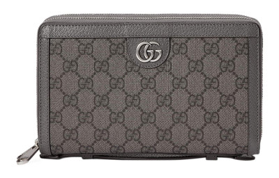 GUCCI Ophidia Canvas With Leather Travel Bag Handbag Women's Gray 751610-UULBN-1244 size L21*W4*H13 cm