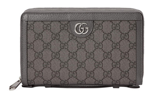 GUCCI Ophidia Canvas With Leather Travel Bag Handbag Women's Gray 751610-UULBN-1244 size L21*W4*H13 cm