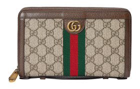 GUCCI Ophidia Canvas With Leather Travel Bag Women's Beige/Ebony 751610-96IWT-8745 L21*W4*H13 cm