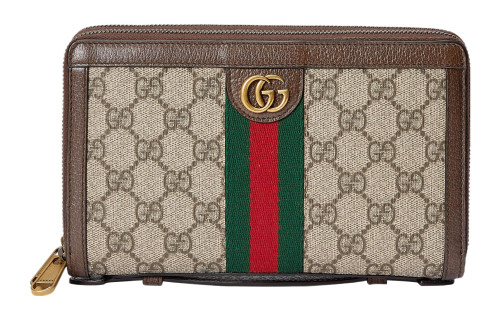 GUCCI Ophidia Canvas With Leather Travel Bag Women's Beige/Ebony 751610-96IWT-8745 L21*W4*H13 cm