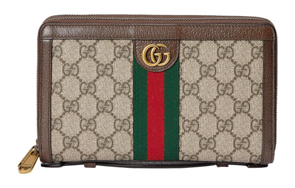 GUCCI Ophidia Canvas With Leather Travel Bag Women's Beige/Ebony 751610-96IWT-8745 L21*W4*H13 cm