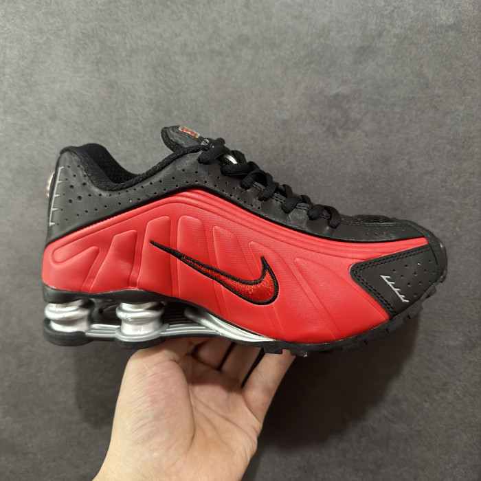 Nike Shox R4 University Red Black Metallic Silver