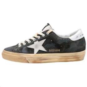 Golden Goose Super Star Suede Low top Skateboard Shoes Black