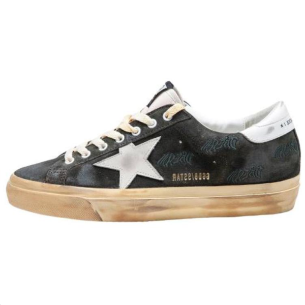 Golden Goose Super Star Suede Low top Skateboard Shoes Black