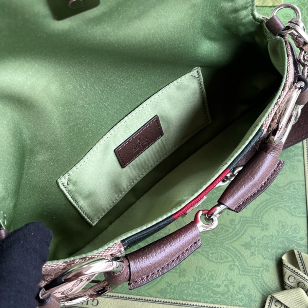GUCCI Horsebit 1955 Polyester Reproduction Shoulder Bag Portable Shoulder Bags Small Women's Beige & Ebony 764339-FACM2-8747 L27cm W5cm H11.5cm