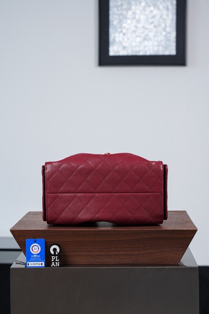 CHANEL 25Bag Grain Calfskin & Gold Metal Hippy Bag Shoulder Bag Small Women's Red AS5293-B20304-U3660 L30cm W14cm H26cm