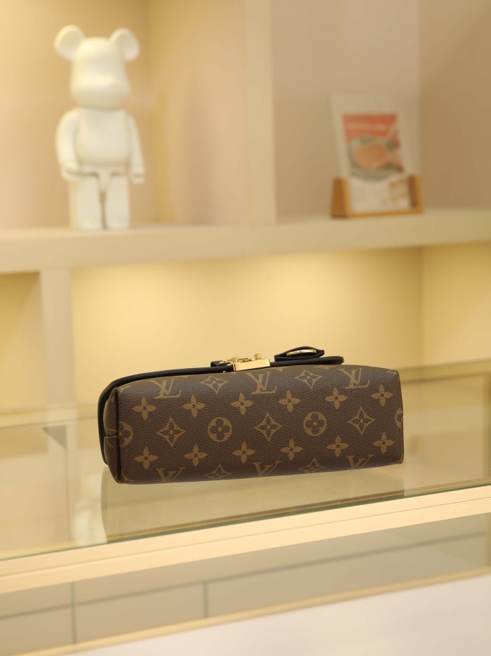 LOUIS VUITTON Madeleine Monogram Coated Canvas Shoulder Bag, Crossbody Bag, Handbag Small Women's Brown & Black M27511 L24.5*W8*H16 cm