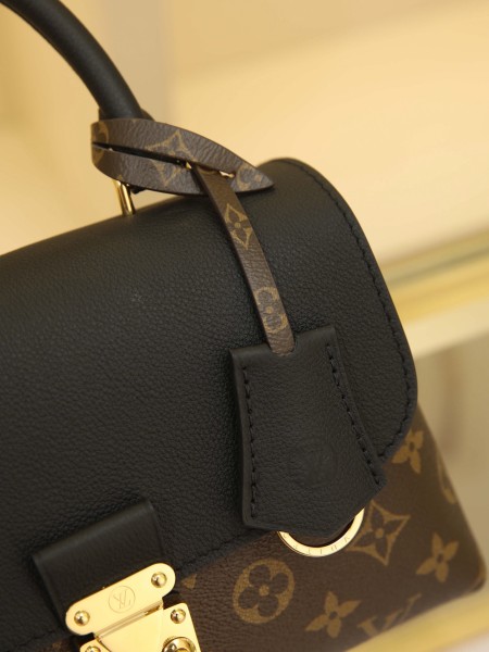 LOUIS VUITTON Madeleine Monogram Coated Canvas Shoulder Bag, Crossbody Bag, Handbag Small Women's Brown & Black M27511 L24.5*W8*H16 cm