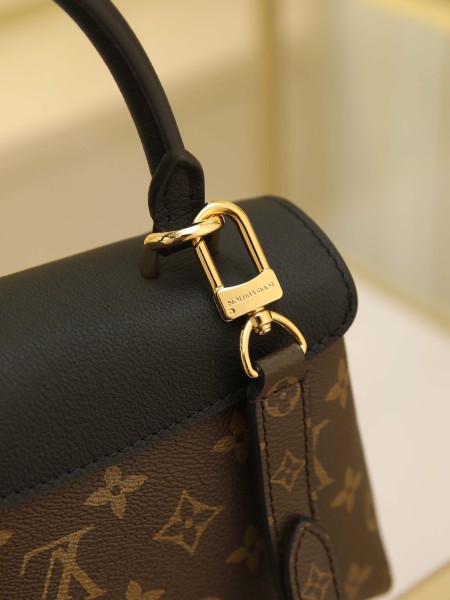 LOUIS VUITTON Madeleine Monogram Coated Canvas Shoulder Bag, Crossbody Bag, Handbag Small Women's Brown & Black M27511 L24.5*W8*H16 cm