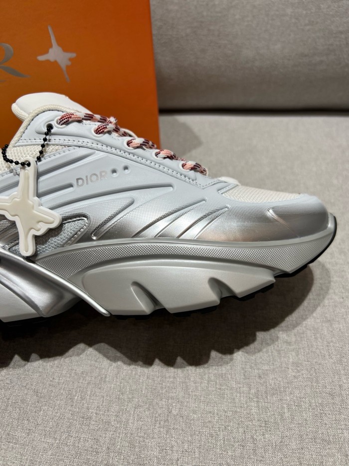 DIOR Lewis Hamilton B44 Blade Fabric Low top Chunky Sneakers Men's Gradient White Limited Edition Numbered Edition