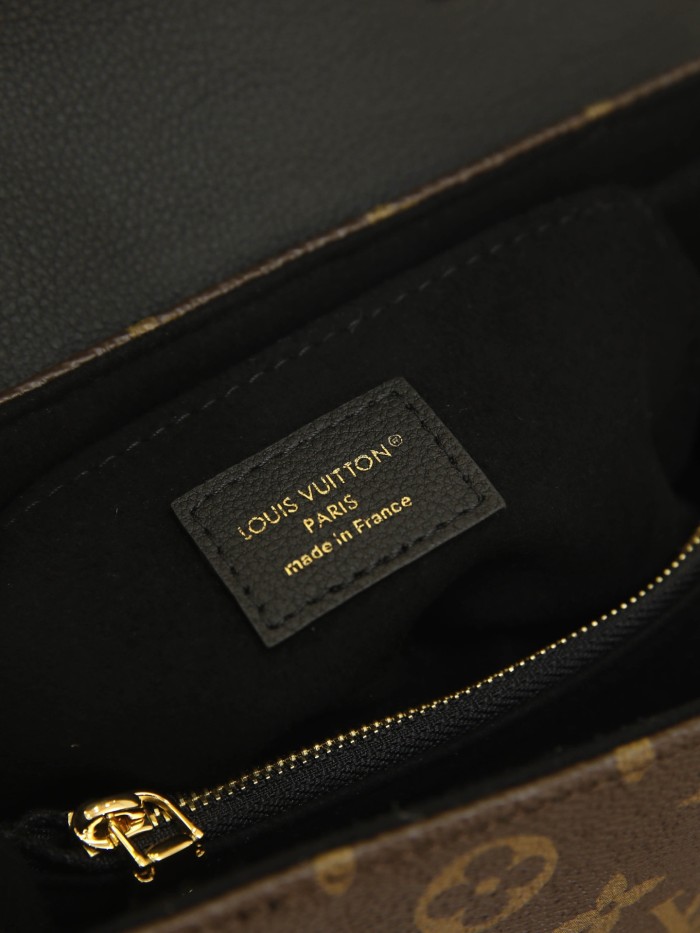 LOUIS VUITTON Madeleine Monogram Coated Canvas Shoulder Bag, Crossbody Bag, Handbag Small Women's Brown & Black M27511 L24.5*W8*H16 cm