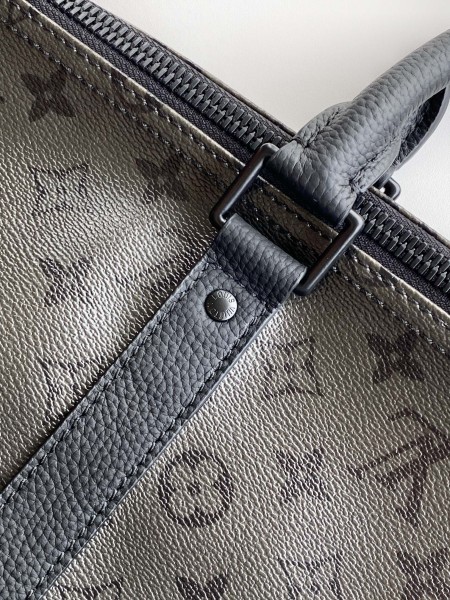 LOUIS VUITTON Keepall Monogram Midnight Coated Canvas Travel Bag Men's Black M28405 L55cm W26cm H31cm