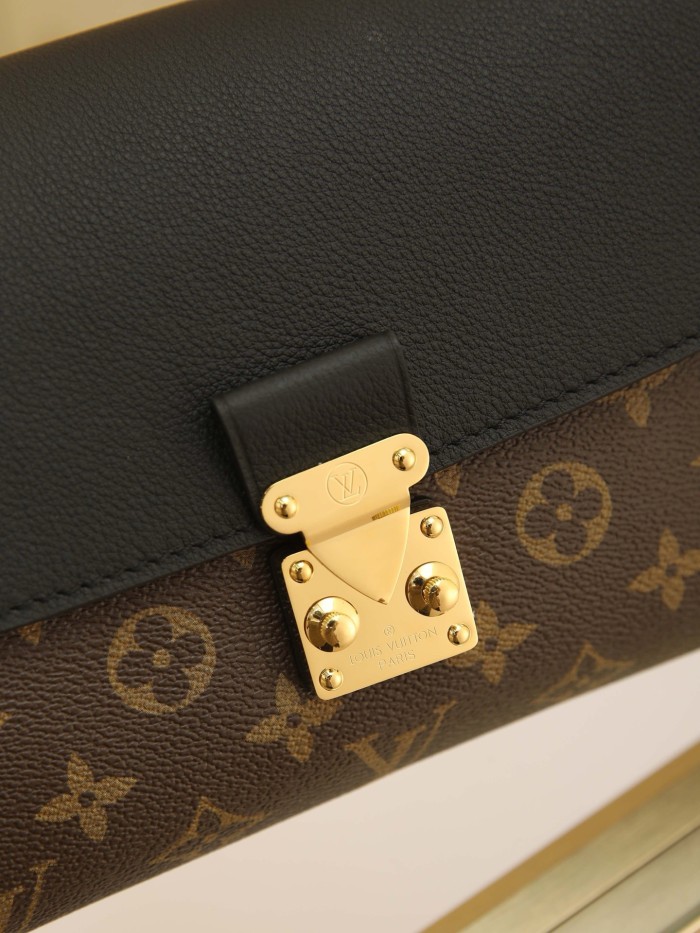 LOUIS VUITTON Madeleine Monogram Coated Canvas Shoulder Bag, Crossbody Bag, Handbag Small Women's Brown & Black M27511 L24.5*W8*H16 cm